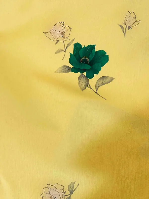 卒業式女性袴 黄色/緑 Z990 (66)