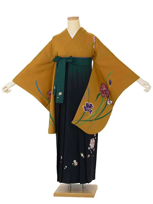 卒業式女性袴 からし/緑 Z992 (68)