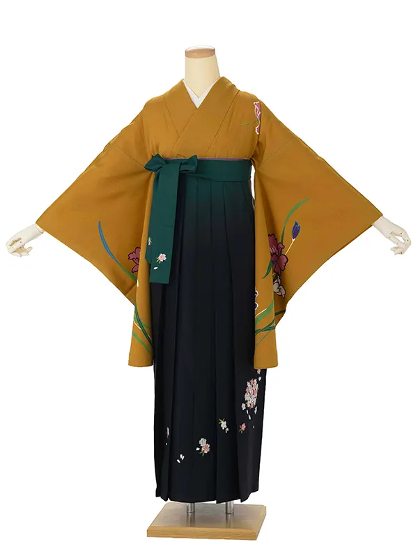 卒業式女性袴 からし/緑 Z992 (68)