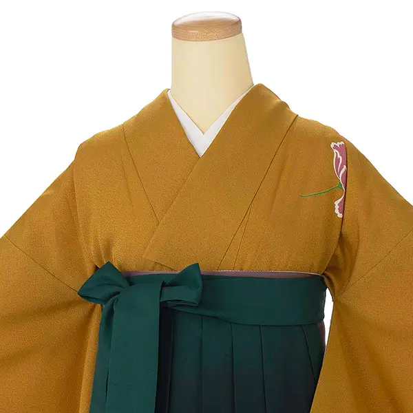 卒業式女性袴 からし/緑 Z992 (68)