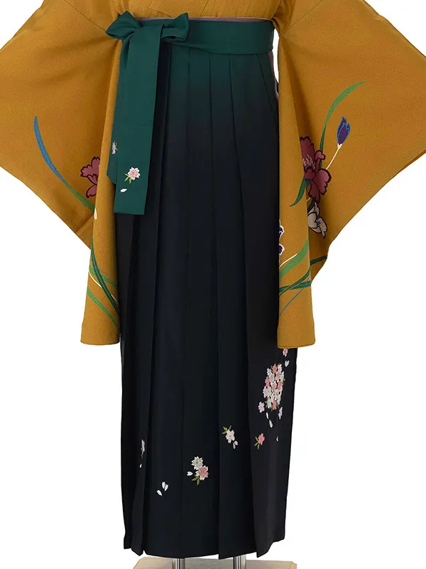 卒業式女性袴 からし/緑 Z992 (68)