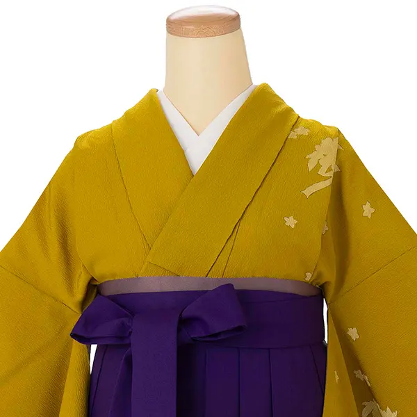 卒業式女性袴 からし/紫 Z993 (66)