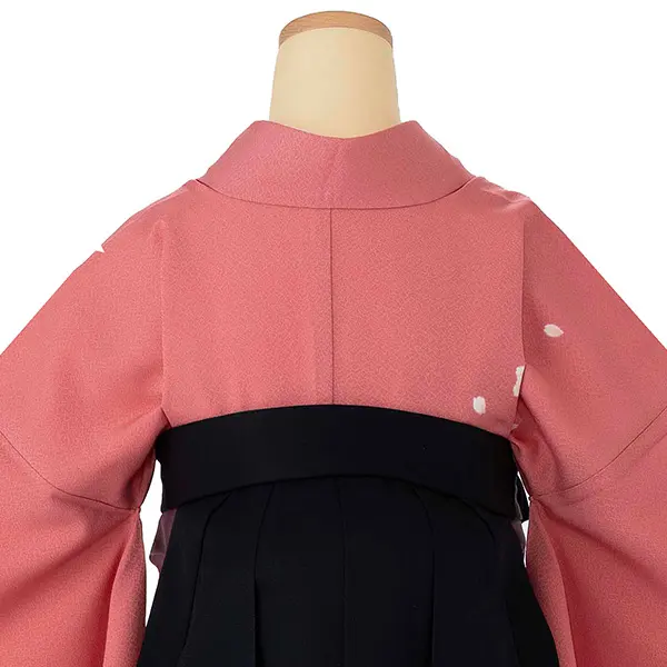 卒業式女性袴 ピンク桜/黒無地袴 Z995 (68)