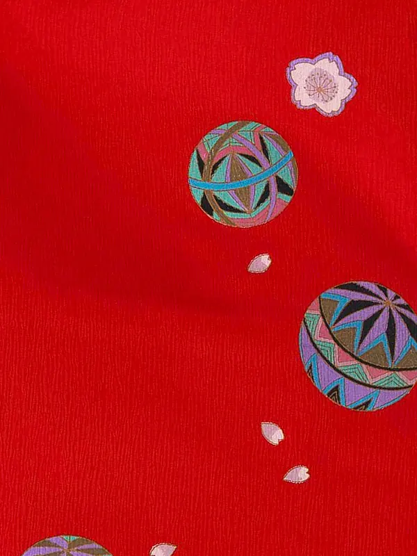 卒業式女性袴 桜 赤/黒無地袴 Z998 (67)