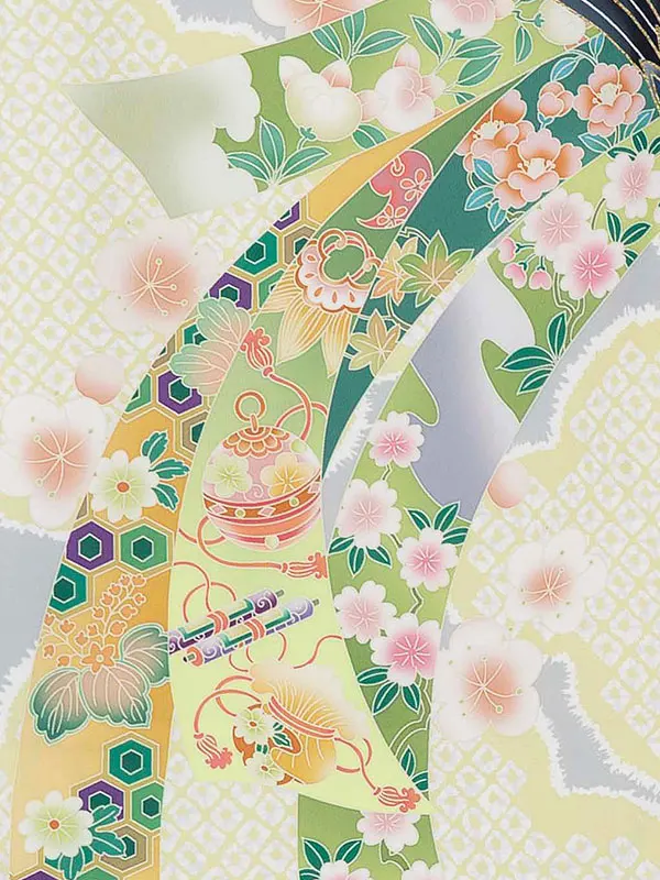 お宮参り男の子 産着レンタル／グレー 鷹に熨斗 Z270