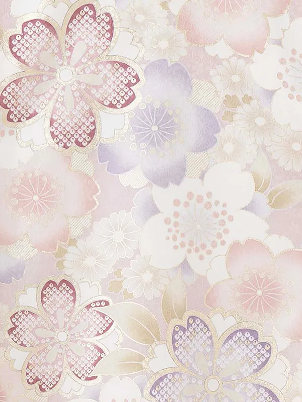 お宮参り女の子 産着レンタル／ピンク 金彩桜 Z251