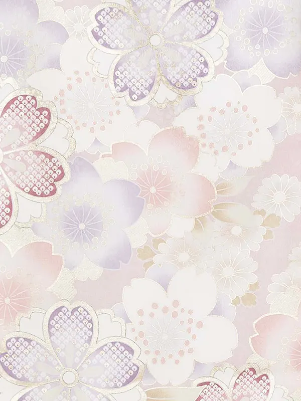 お宮参り女の子 産着レンタル／ピンク 金彩桜 Z251