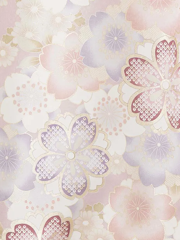 お宮参り女の子 産着レンタル／ピンク 金彩桜 Z251