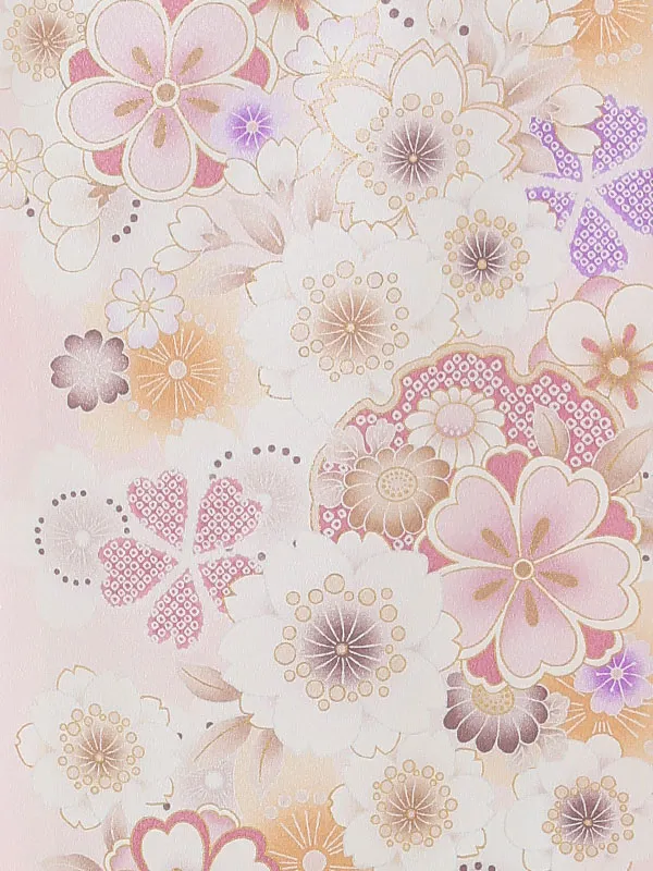 お宮参り女の子 産着レンタル／ピンク 桜にまり Z257