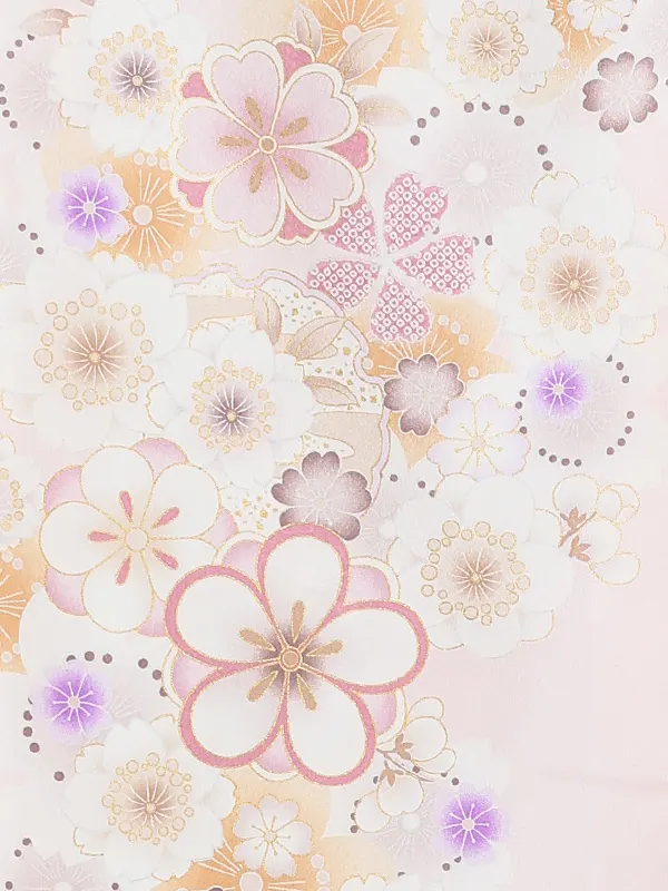 お宮参り女の子 産着レンタル／ピンク 桜にまり Z257