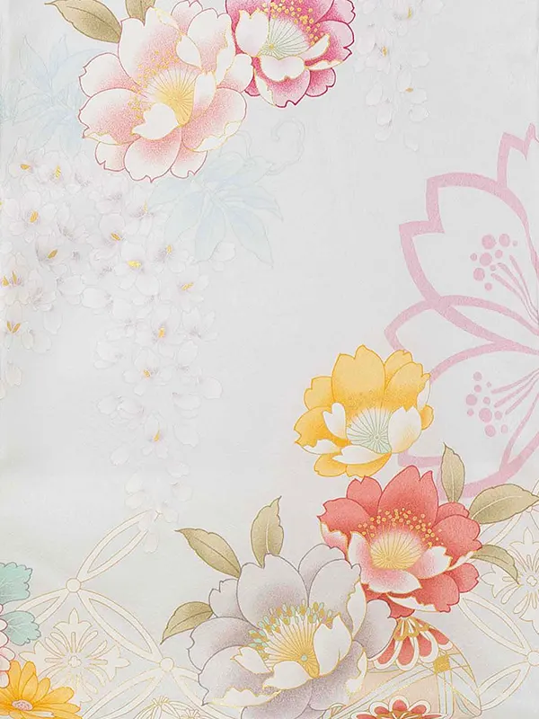 お宮参り女の子 産着レンタル／水色 牡丹 まり Z279