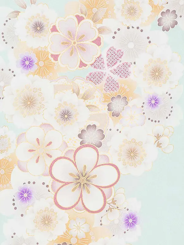 お宮参り女の子 産着レンタル／ 水色　まり　菊 Z283