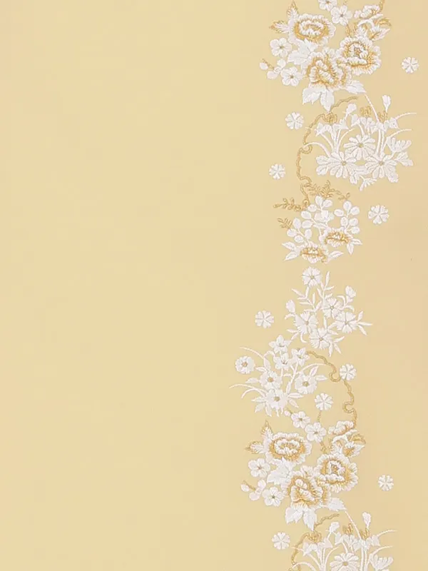 お宮参り女の子 産着レンタル／ベージュ 牡丹 なでしこ刺繍 Z302