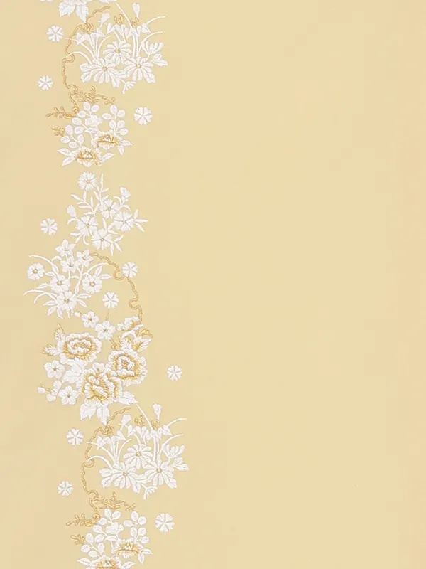 お宮参り女の子 産着レンタル／ベージュ 牡丹 なでしこ刺繍 Z302