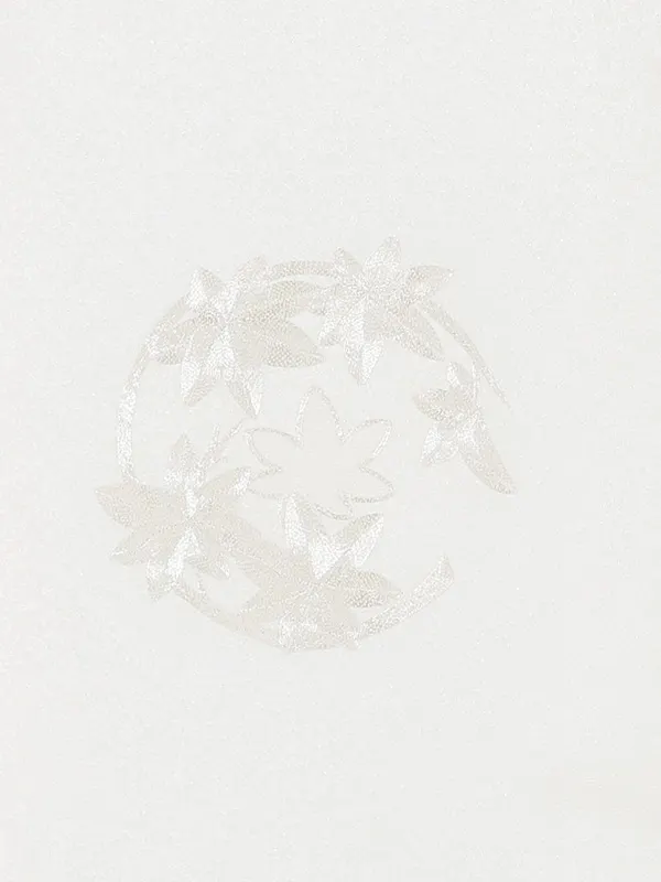 お宮参り女の子 産着レンタル／白 銀刺繍 梅菊 Z305