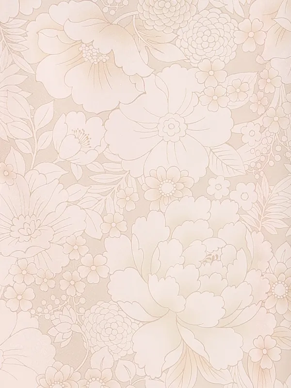 【夏用 単衣】お宮参り女の子 産着レンタル／ベージュ 四季花  Z336