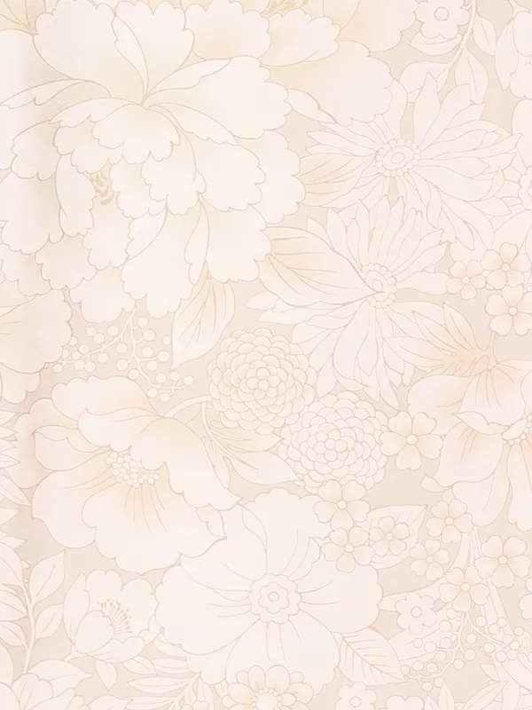 【夏用 単衣】お宮参り女の子 産着レンタル／ベージュ 四季花  Z336