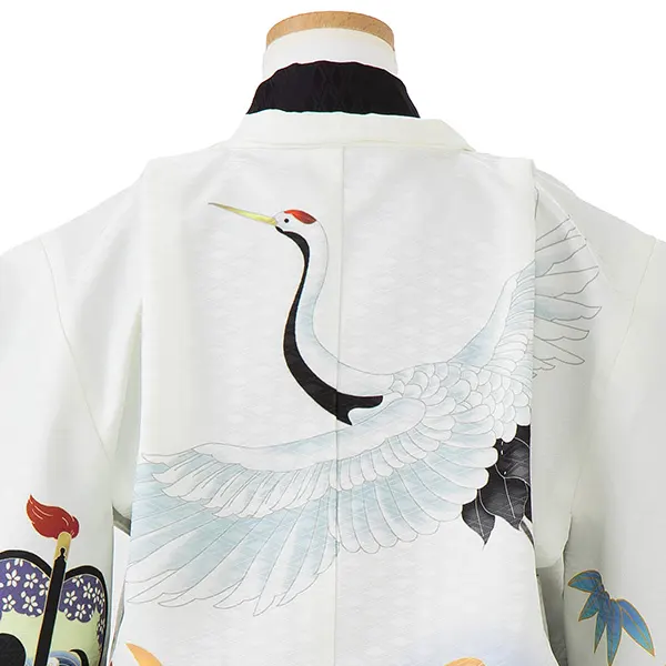 七五三レンタル(5歳男児袴) 白鶴 兜×金華紋袴 Y073