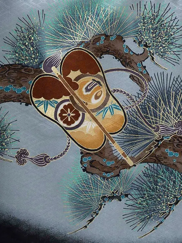 かんたん七五三レンタル(4歳5歳男児袴)黒兜×金業平菱袴 Y115