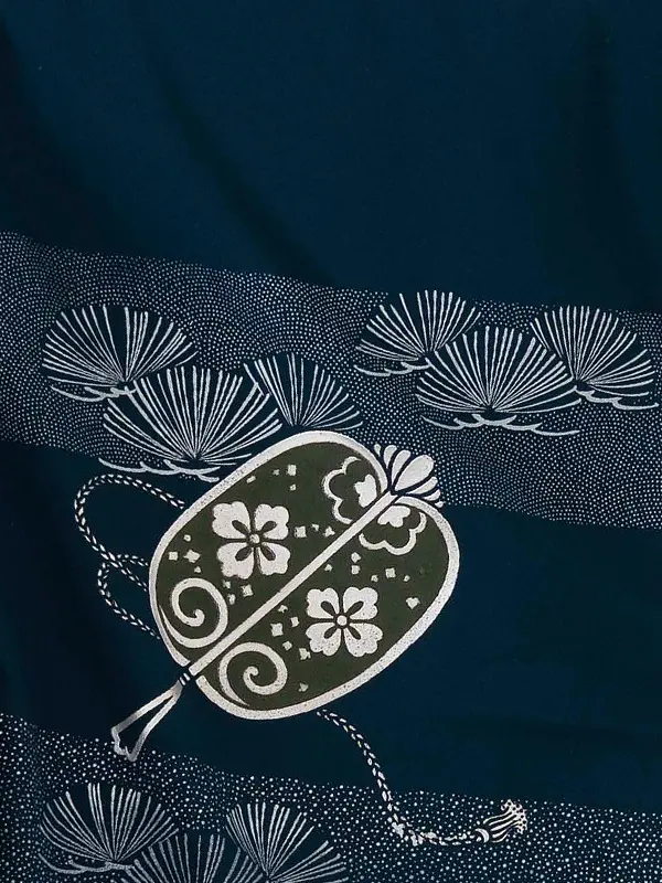 かんたん七五三レンタル(4歳5歳男児袴)紺兜×金蜀江紋袴 Y125