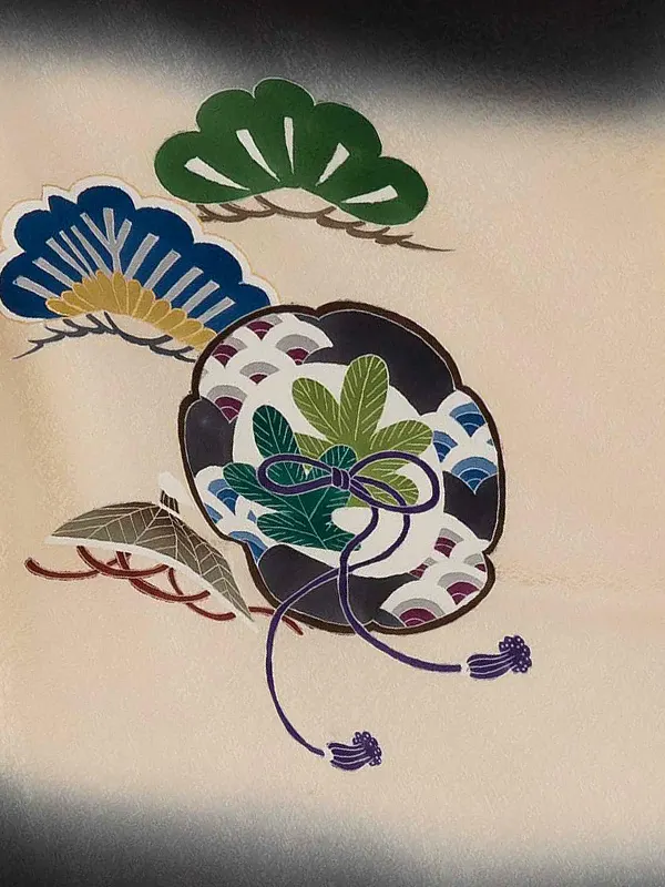 【正絹】七五三レンタル(5歳6歳男児袴)黒 兜×黒 花菱袴 Y135