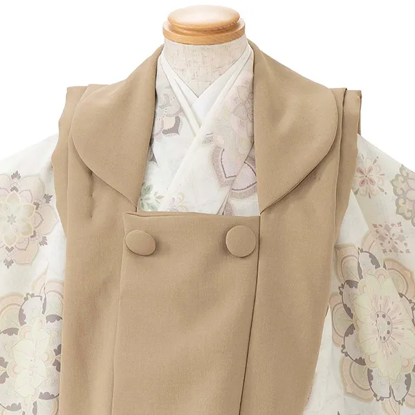 七五三レンタル(3歳男児被布) ベージュ×唐花 Y138