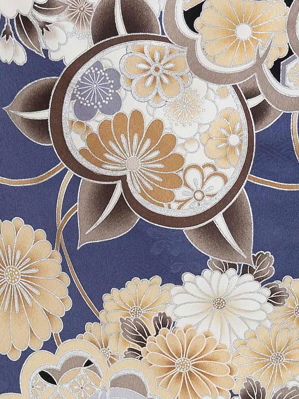 七五三レンタル(3歳男児被布)白×金業平菱袴 Y150