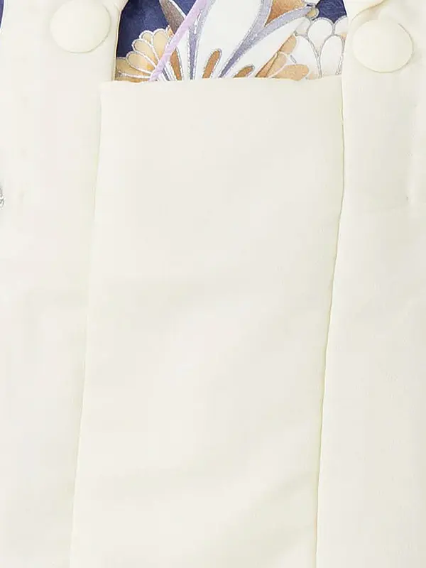 七五三レンタル(3歳男児被布)白×金業平菱袴 Y150