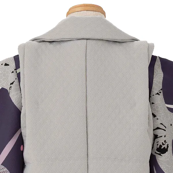 七五三レンタル(3歳男児被布) 紫 波×グレー Z161