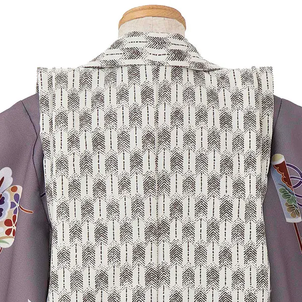 七五三レンタル(3歳男児被布)　紫 宝尽くし×兜 Y167