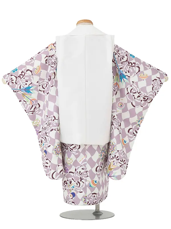 七五三レンタル(3歳男児被布) 紫×兜 Y168