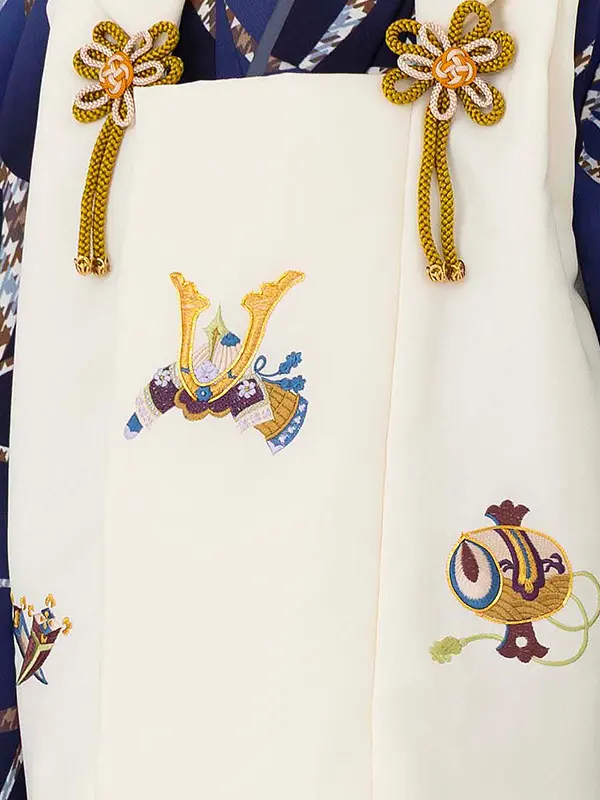 七五三レンタル(3歳男児被布) 青×白兜 Y170