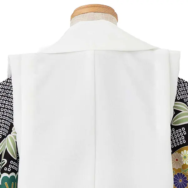 七五三レンタル(3歳男児被布) 黒絞り×白兜 Y177