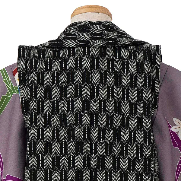 七五三レンタル(3歳男児被布) 茶×黒矢羽 Y178