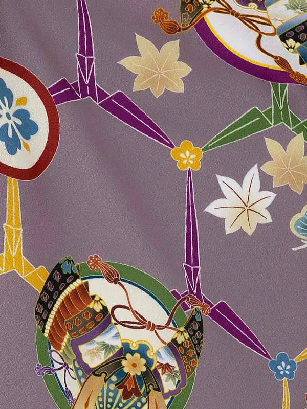 七五三レンタル(3歳男児被布) 茶×黒矢羽 Y178