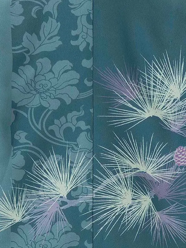 かんたん七五三レンタル(5.6歳男児袴) ／ 緑松×縞袴 Y194