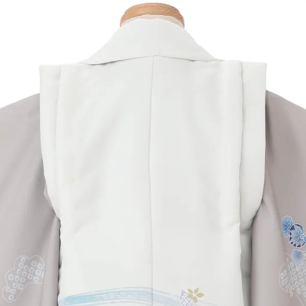 七五三レンタル(3歳男児被布)白×グレー 葵 Y252