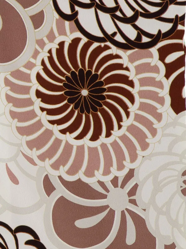 七五三レンタル(3歳男児被布)／白 兜×茶ねじり梅 Z729