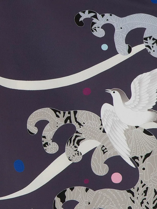 七五三レンタル(3歳男児被布)／白 兜×グレー燕 Z750