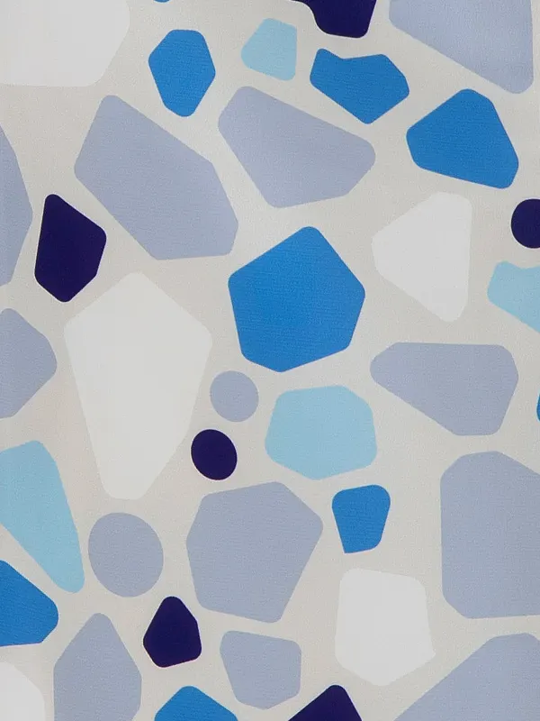 七五三レンタル(3歳男児被布)／白 格子×グレーモダン柄 Z834