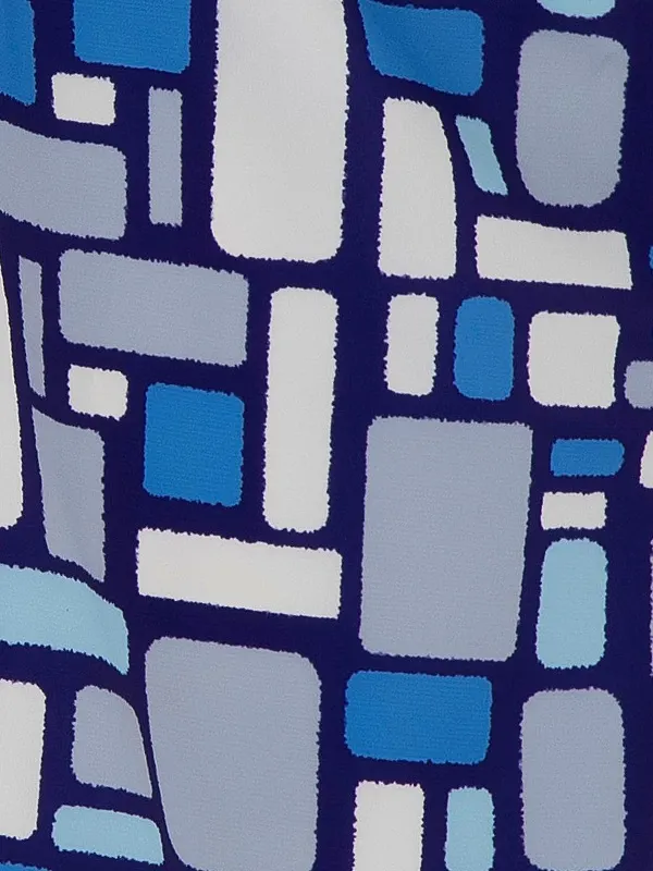 七五三レンタル(3歳男児被布)／白 格子×グレーモダン柄 Z835