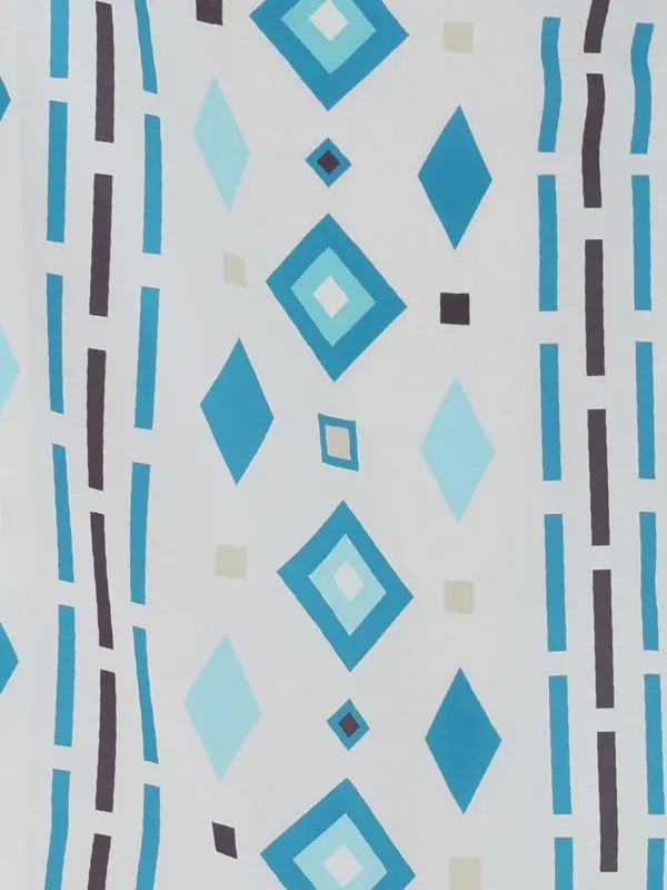 七五三レンタル(3歳男児被布)／ベージュ×白モダン菱紋様 Z851