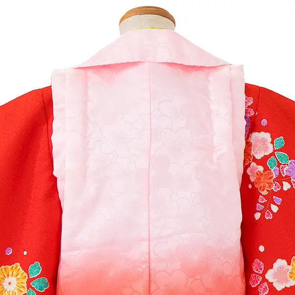 七五三レンタル(3歳女児被布) ピンク×赤 鈴 G395
