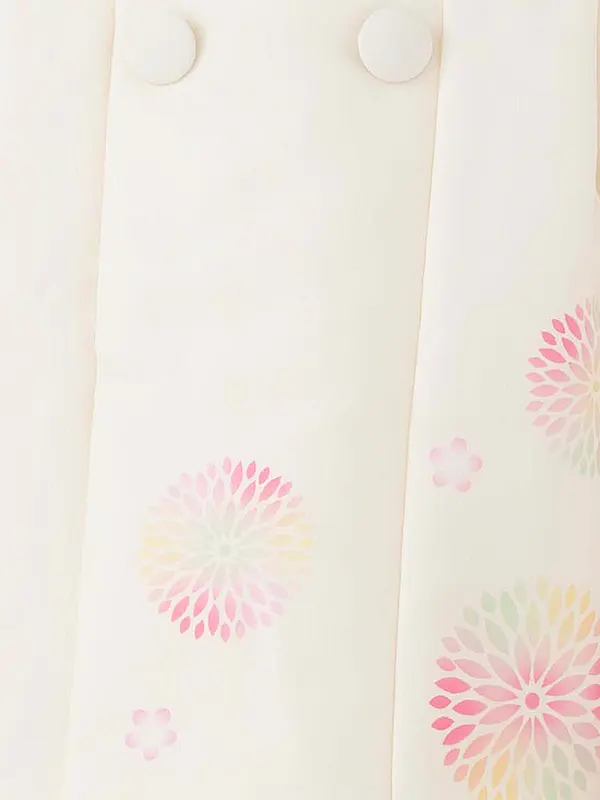 七五三レンタル(3歳女児被布) KAGURA／薄黄色菊×淡黄色雪輪梅 Z053