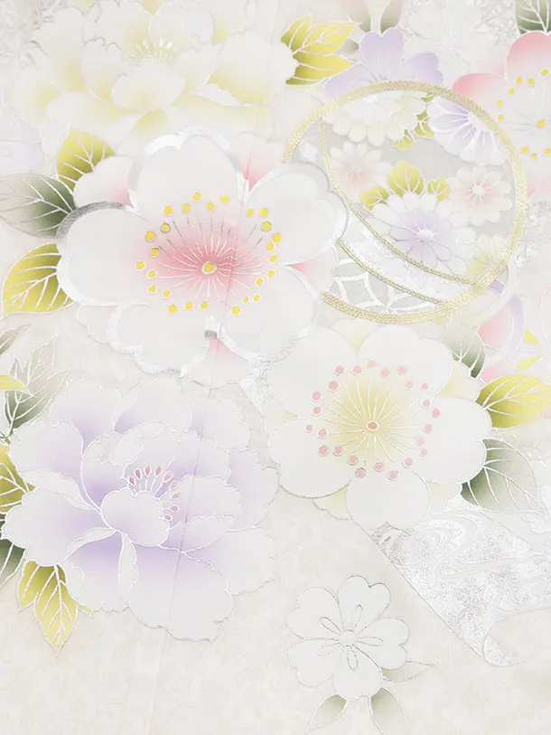 【正絹】七五三レンタル(3歳女児被布)ようようピンク桜まり×白牡丹Z191