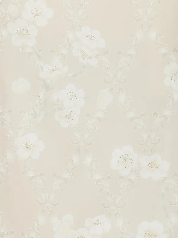 七五三レンタル(3歳女児被布)KAGURA 白 桜×ベージュ 月花 Z200