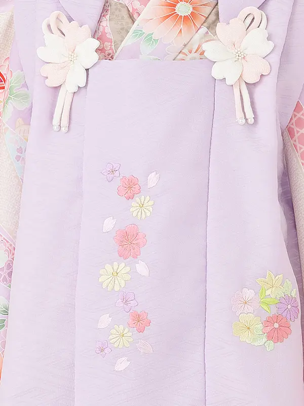 七五三レンタル(3歳女児被布) 紫鞠×紫桜 Z206