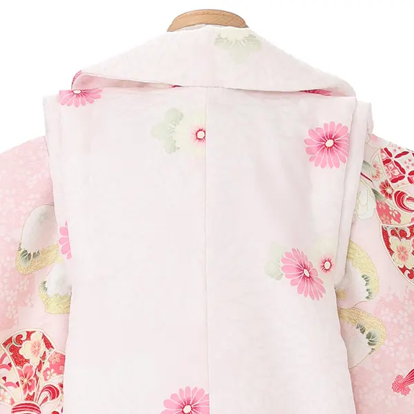七五三レンタル(3歳女児被布)華徒然 薄ピンク菊×ピンク菊牡丹 Z208
