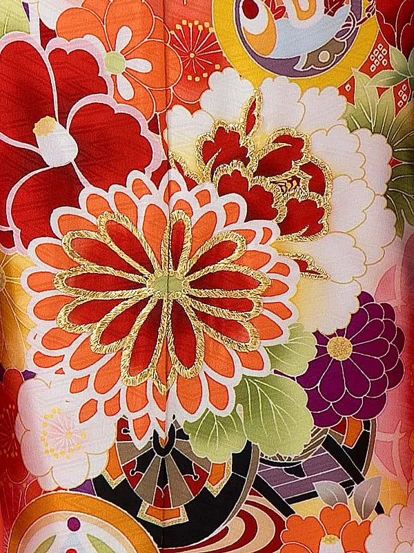 七五三レンタル(7歳女児結び帯)式部浪漫 白 梅笹 Z754