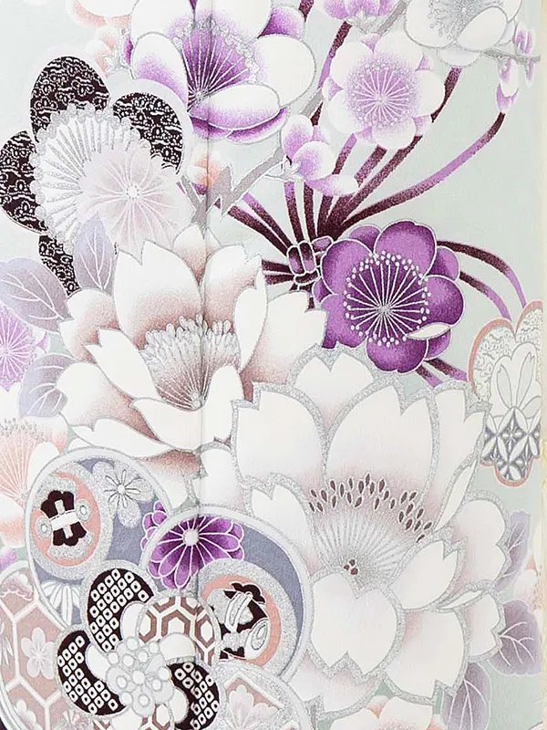 七五三レンタル(7歳女児結び帯)淡緑 桜くす玉 Z758